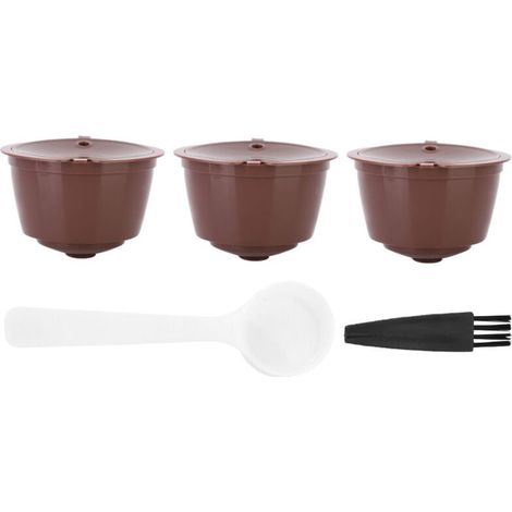 Bardusch-Kit de 3 capsules de café réutilisables avec filtres rechargeables, compatible avec Dolce Gusto (1/4)