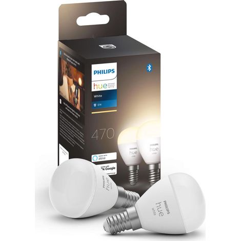 Philips Hue LED Lampe E14 2er Set 5,7W 470lm White Luster (1/5)