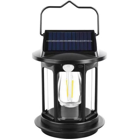 Lanterne de camping LED portable avec mode de détection de mouvement, lumière solaire d'urgence, charge de type C, étanche (1/5)