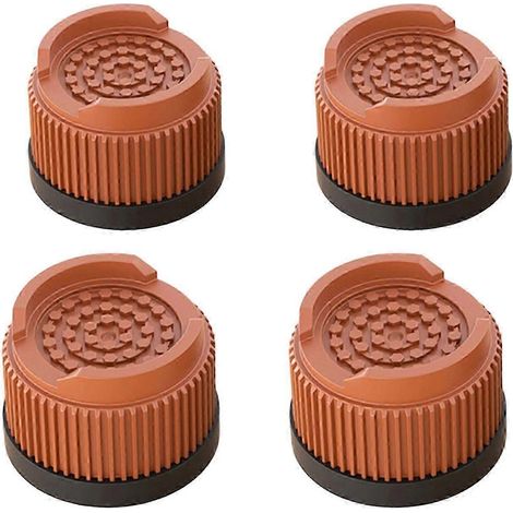Quatre coussins rehausseurs de meubles réglables, antidérapants et antibruit, compatibles avec les chaises et les lits, disponibles en marron et en plusieurs couleurs, 2,6 cm de hauteur. (1/5)