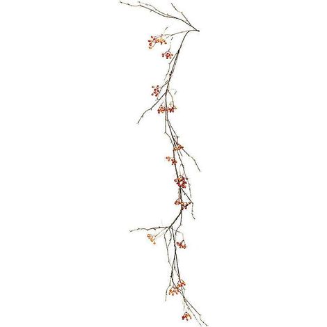Guirlande artificielle de baies sauvages en rotin, fausses fleurs suspendues, décoration intérieure-160X3X1CM-Orange