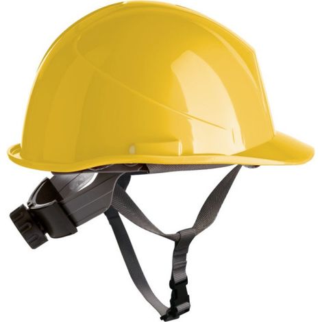 Casco de HDPE con barboquejo y rosca SAFETOP ER-Safety Amarillo