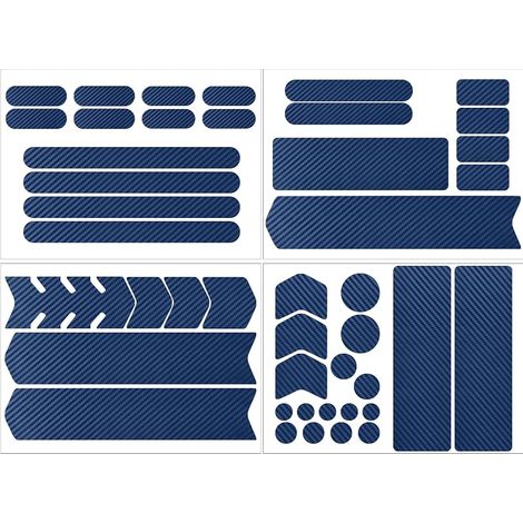 44 Feuillets Protection Cadre Vélo Autocollants en Carbone, Film de Protection Cadre Vélo, Autocollants de Protection Vélo, pour Vélo, VTT etc(Bleu Foncé) (1/5)