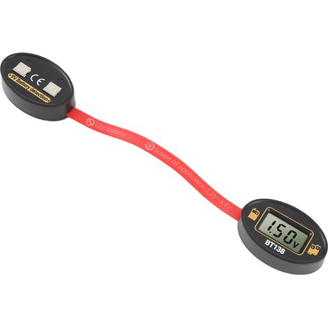 Testeur de piles magnétiques - Détection rapide - Détecteur de niveau de pile numérique portable haute précision pour piles 9V de 1,2 à 4,8 V (1/5)