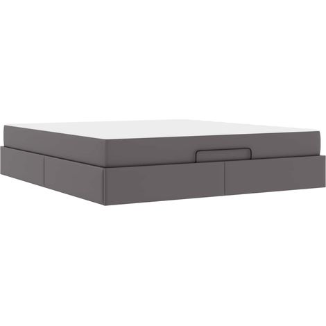 Maison Exclusive - Struttura letto con materasso Altro 2 pcs Grigio PVC (1/5)