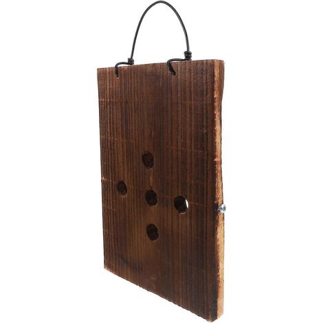 Plaque suspendue en bois avec 2 panneaux décoratifs en bois pour présentoirs de plantes rustiques (1/5)