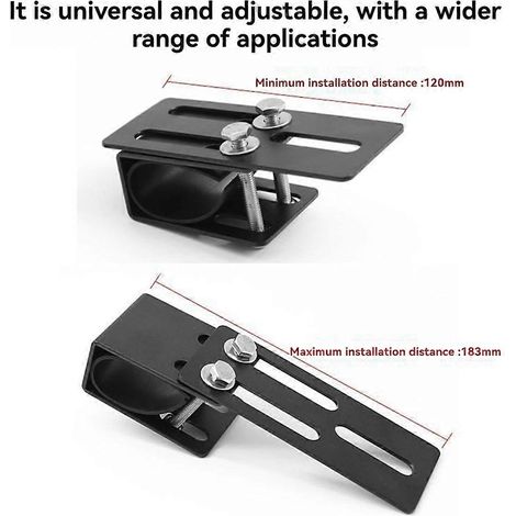 Support de galerie de toit réglable, support métallique de fixation pour caméra latérale, support universel en fer en forme de L, convient aux camions et aux bus. (1/5)