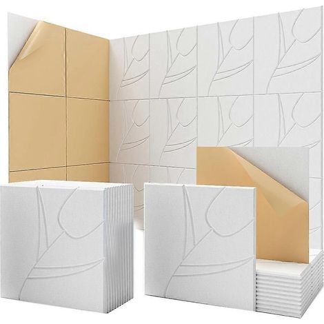 Set mit 12 schalldichten Wandpaneelen, 30,5 x 30,5 x 1 cm, selbstklebend, für Zuhause, Tonstudio und Büro. (1/5)