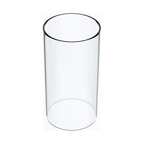 Große, durchsichtige Glaslaterne für Lichterketten, an beiden Enden offen, 10 cm breit x 24 cm hoch. (1/5)