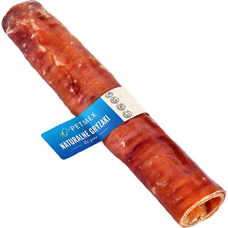 Natürlicher Hunde-Leckerli-Kauartikel Rindertrachea mit Fleisch Petmex 30cm 1 Stück.