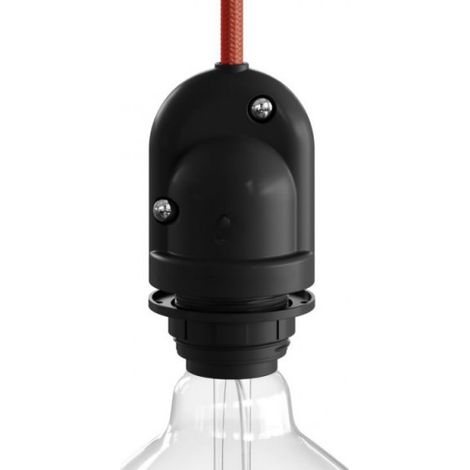 Douille E27 étanche IP65 Noire pour l'extérieur