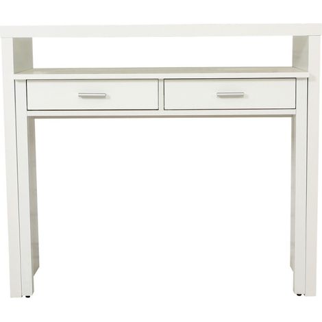 Console Extensible Bureau "Nine" 100cm Blanc (1/3)