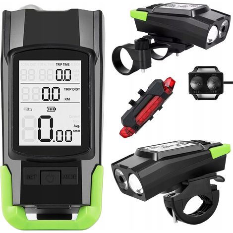 Luz de bicicleta verde MUNDO T8 (delantera/trasera) (1/5)