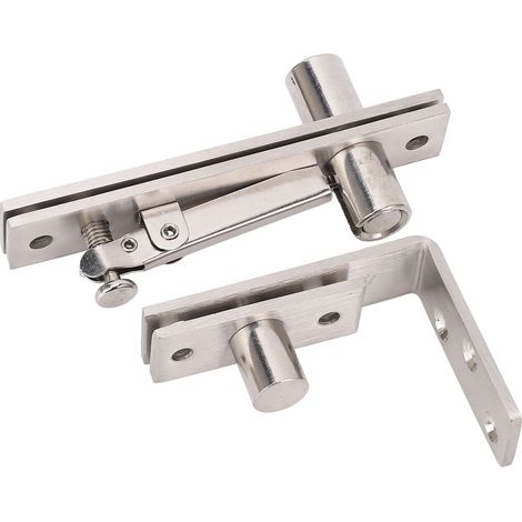 Ortviai Ferrure pivot porte cachée Inox Rotation 180° Porte 300lbs sans bruit pour bibliothèque meuble