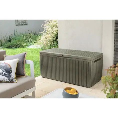 [NEUWERTIG] B-Ware Keter Aufbewahrungsbox Kiste Gartenbox Sitzgelegenheit Grün Springwood