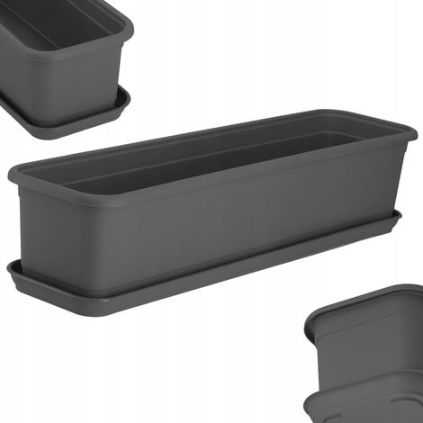 Vaso da fiori da balcone KADAX 60 cm + supporto (1/5)