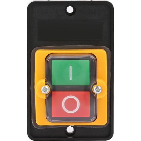 – Commutateur à bouton poussoir ON/OFF 220V/380V 10A – Étanche pour machines industrielles – Installation facile – Résistance à l'eau et à la poussière - AC220V (1/5)