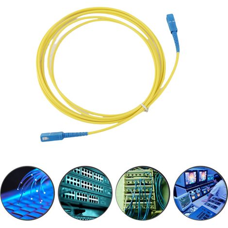 Connecteur de cordon de fibre optique SC-SC, modèle simple, 3 m (9,84 pi) en PVC (1/5)
