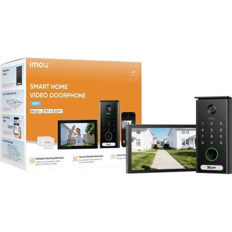 Kit de timbre inteligente con video IMOU VDP7 de 2 cables Wi-Fi 6 (doble banda 2.4/5 GHz)  Cámara con IA de 5 MP y resolución 3 (1/2)