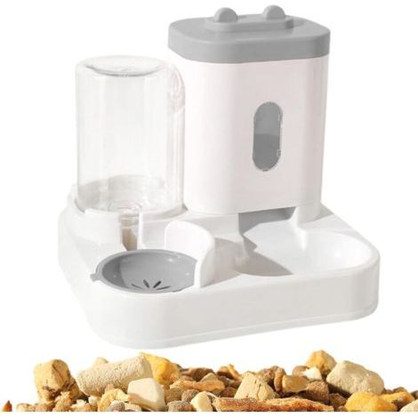 Distributeur Croquettes Chat/de Nourriture 2 en 1, Mangeoire pour Animaux De Compagnie, Distributeur Automatique D'aliments (1/4)