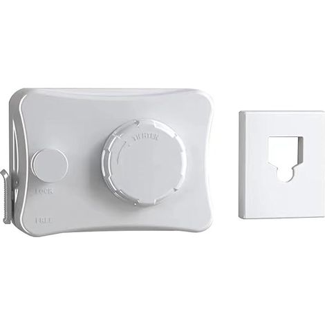 Stendibiancheria anti-cedimento, con filo d'acciaio rinforzato, retrattile, resistente, da parete, con finitura in ceramica bianco brillante. (1/5)