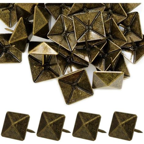 30 Pièces Clous de Tapissier Carré, Robuste 30X30MM Bronze Clous Tapissier Décoratifs Clou Rétro DIY Clous d'Ameublement pour Meubles Canapés Fauteuils Lits Chaises Vintage Decoratif (1/4)