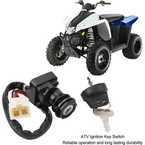 Interrupteur de contact à clé 4 fils pour Polaris Trail Blazer 250 1999 – Montage simple et durable (1/5)