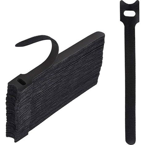 Attaches De Câble Réutilisables 50 pcs,Sangle Réutilisable Câble,Réglables Et Libérables Pour Ranger Et Organiser Tous Les Câbles (1/3)