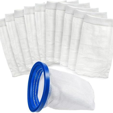 Calcetines filtrantes para skimmer de piscina, calcetines filtrantes de nailon para cesta de skimmer, calcetines filtrantes reutilizables, 2213 cm (1/5)