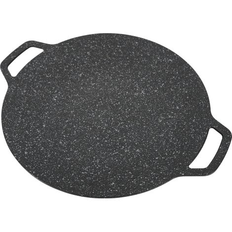 Poêle à Barbecue Coréen Rond Haute Conductivité Thermique, Facile à Nettoyer, Gril pour Cuisson Intérieure et Extérieure, 38 cm / 15 pouces (1/5)