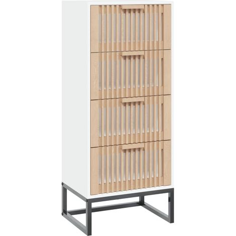 Buffet,Bahut,Meuble de Rangement haut blanc 40x30x95 cm bois d'ingénierie CFW78837 (1/5)
