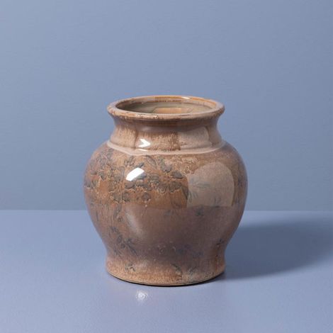 Petit Vase Urne Rosaire Grès 16x16cm (1/4)