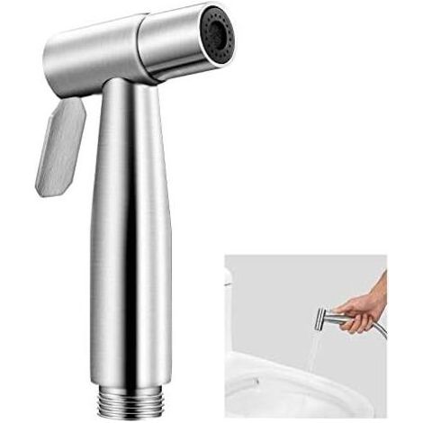Pulvérisateur de bidet, pulvérisateur bidet en acier inoxydable, à Bidet Manuel Douchette, ulvérisateur main pour le nettoyage des toilettes, salles bains und animaux domestiques, argent - (1/5)