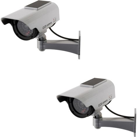 Lot de 2 caméras solaires factices LED - Otio (1/5)
