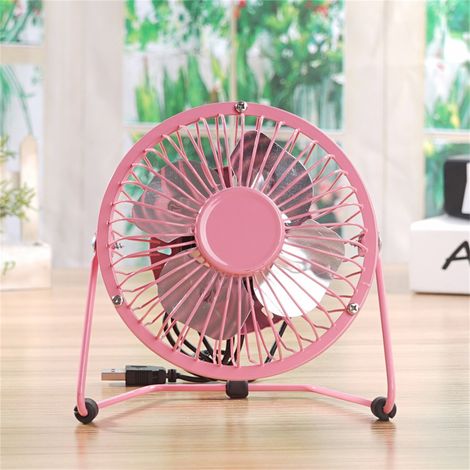 Mini ventilateur de table USB avec 4 pales métalliques, noir (1/5)
