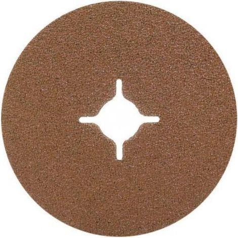 Discos de lija INTERFLEX de 115 mm de fibra óxido de aluminio grano 24 - Caja de 25 unidades
