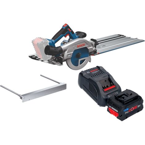 Sega circolare a batteria Bosch GKS 18V-57-2 GX Professional 18 V 165 mm Brushless + 1x batteria ProCORE da 8,0 Ah + caricabatterie + guida di taglio (1/5)