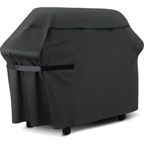 Grillabdeckung 117x66x117cm, wasser- und staubdichter Schutz aus 420D Oxford-Gewebe, Grillabdeckung mit Klebebändern (1/4)