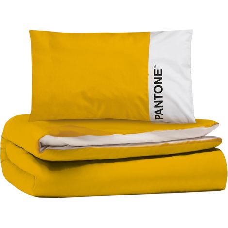 Parure de lit Double en Coton pour Couette et lit composée de Housse de Couette 255 x 200 cm, Rabat 40 cm + taies d'oreiller pour lit 50 x 80, Parure de lit Double (1/5)