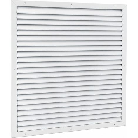 [JAMAIS UTILISE] Grille Extérieure 70x70cm en Aluminium Anodisé ALDES AWA 251 Ailettes Horizontales Inclinées à 45° - 11052173 (1/4)