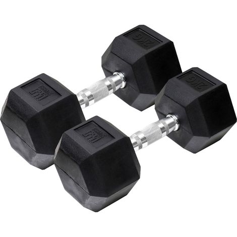 Orange Gym - Manubri esagonali - 2 kg - set da 2 (1/2)