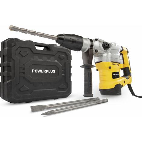 Perceuse à Percussion Électrique POWX1179-3 en 1 : Perçage, à Percussion, Burinage et Rotation du Burin, Perceuse Filaire de 1600 W et 9 J, SDS max, 3 Accessoires (1/3)