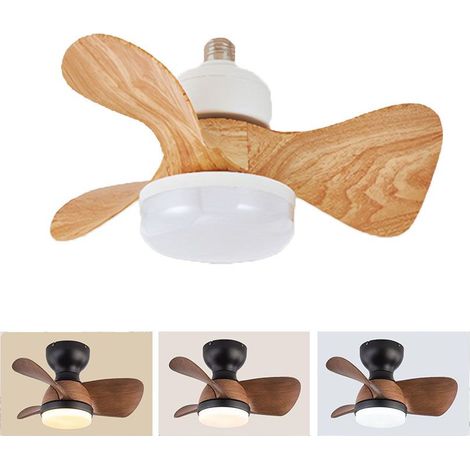 Moderner, ferngesteuerter Deckenventilator mit Licht, 3 Geschwindigkeitsstufen, hellbraune Farbe, stufenlose Dimmfunktion (1/4)