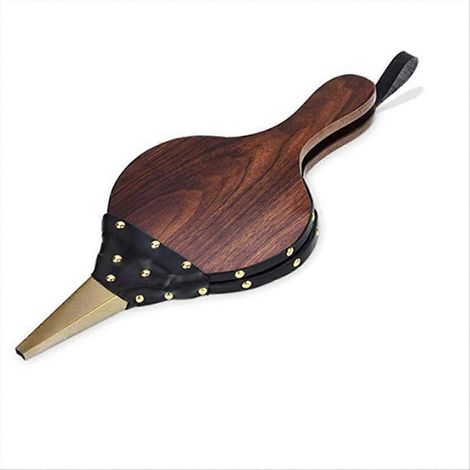 Soufflet de cheminée pour foyer, barbecue, poêle à bois, camping, qualité supérieure, marron (1/5)