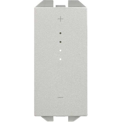 SIMON 270 Interruptor regulable PWM iO con tira de LED iO y tecla estrecha aluminio 21001314-093