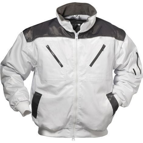 Gr .M (50/52) HOLLIS PILOTJACKE weiß HOLLIS PILOT JACKET (1/2)