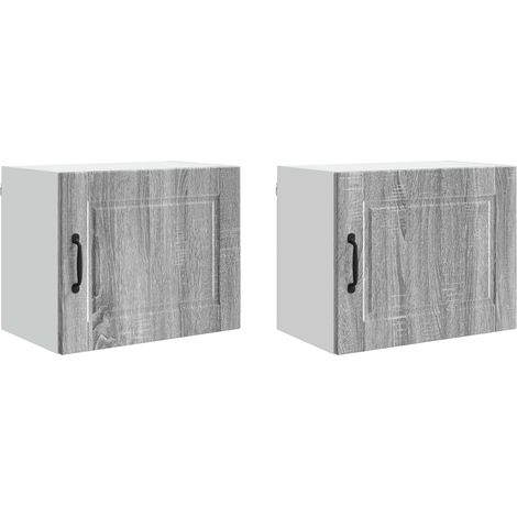 Maison Exclusive - Armadietto a muro PORTO 2 pcs Grigio Sonoma 50 x 31 x 40 cm
