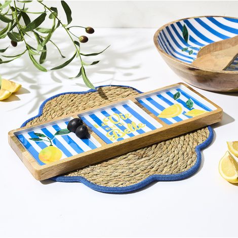 Planche Compartiments - Home Deco Factory - Dolce Vita - Manguier - Bleu