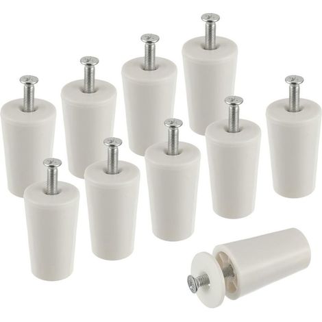 10x Butées de Volet Roulant 40mm Blancs, Protection des Lamelles de Fenêtres, Arrêts de Rouleau avec vis et Rondelle (40mm, Pièce, 10) (1/4)