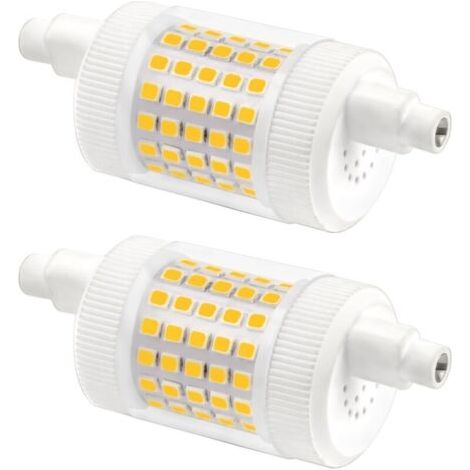 R7S 78 mm dimmbar, 15 W, neutralweiß (4000 K), 1500 lm, entspricht Halogen-Stiftlampe R7S 78 mm (120–150 W), 230 V Wechselstrom, R7S 78 mm dimmbare Keramik-LED für Decken-/Stehleuchten, 2er-Pack